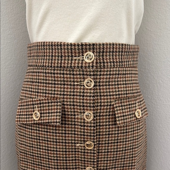 Maje Classic Houndstooth Button-Up Skirt - Picture 4 of 8